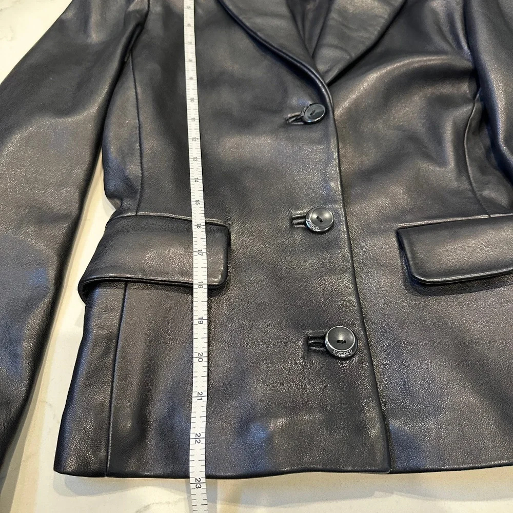 Kasper Black Leather Jacket - Picture 9 of 14